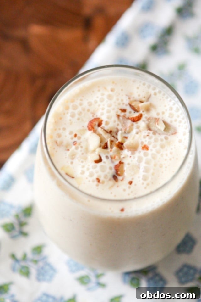 Smoothie με Αμύγδαλο, Ροδάκινο και Κεφίρ - Ένα θρεπτικό ρόφημα για ένα δυναμικό ξεκίνημα της ημέρας.