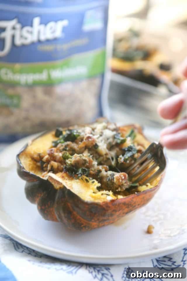 Γεμιστό Acorn Squash, ένα θρεπτικό και γευστικό πιάτο, ιδανικό για τις κρύες νύχτες του φθινοπώρου και του χειμώνα.