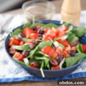 Σαλάτα με ψιλοκομμένη ντομάτα και σπανάκι