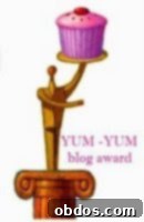 Βραβείο Yum Yum Blog - Ένα σημάδι αναγνώρισης για ένα νόστιμο blog μαγειρικής.