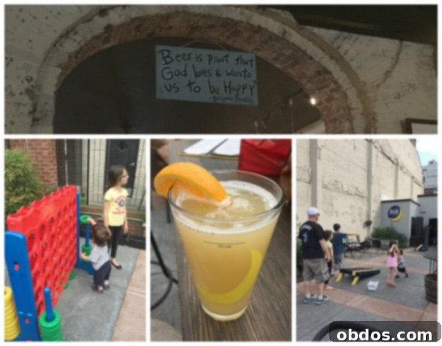 Ο κήπος της ζυθοποιίας Moon River Brewing Company στη Σαβάνα